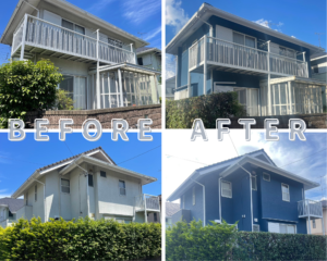 外壁塗装のビフォーアフター　S様邸施工事例